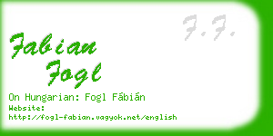 fabian fogl business card