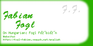 fabian fogl business card